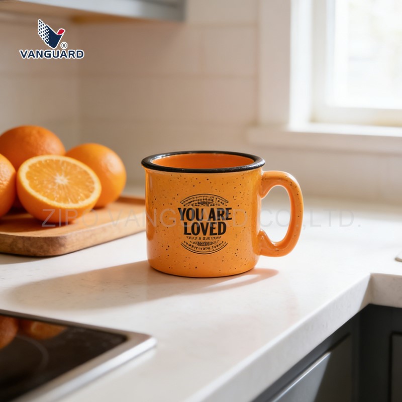 Classic Coffee Cup with Inspiring Quote Speckled Classic Coffee Cup with Inspiring Quote Speckled