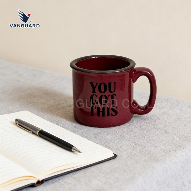 Classic Coffee Cup with Inspiring Quote Speckled Classic Coffee Cup with Inspiring Quote Speckled